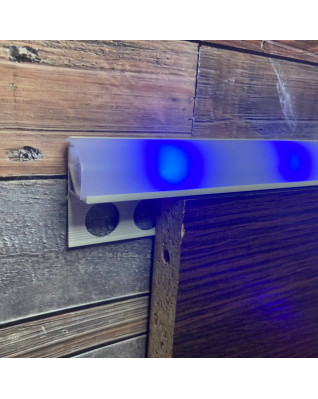 Угловой Led профиль алюминиевый для плитки и гипсокартона "Avgustina" LED 35*15 белый 3,0 м фото
