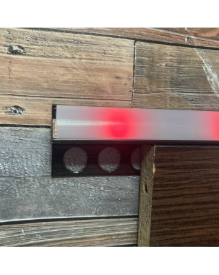 Угловой Led профиль алюминиевый для плитки и гипсокартона "Avgustina" LED 35*15 черный 3,0 м фото