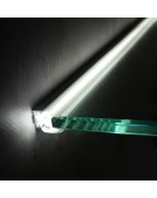 Профиль ЛЕД для подсветки стеклянных полочек CrystalLume, длина 3м, серебро. фото №10
