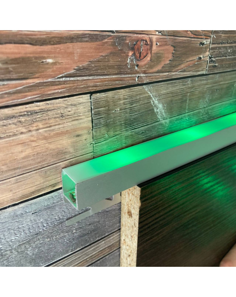 Led профіль алюмінієвий для плитки та гіпсокартону "Pina colada" LED 35*15 срібло 3,0 м фото
