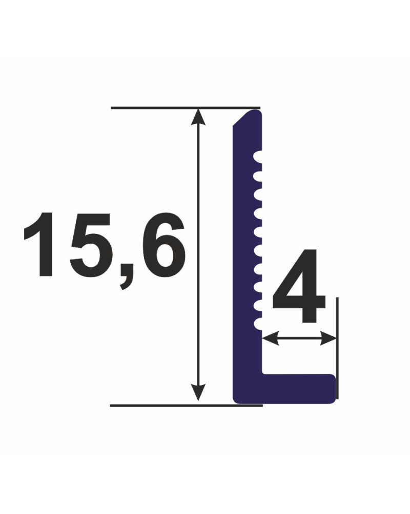 Алюмінієвий мікроплінтус MICRO KV 15,6*5,2 Білий 2.5 м фото