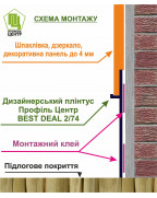 Скрытый плинтус 74 мм под штукатурку и шпаклевку Best Deal 2/74 , 2,5 м, Серебро . Анодированный алюминиевый фото №13