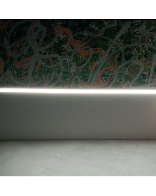 Плінтус-вставка алюмінієвий BEST DEAL 4/80 для LED підсвічування Білий 2,5м 