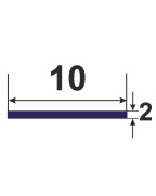 10*2. Алюминиевая полоса, крашенная Черная 3,0 м. фото №2
