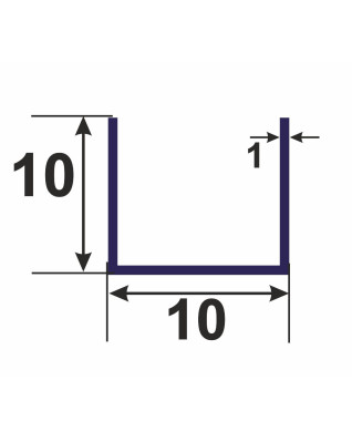 Алюминиевый швеллер 10*10*10*1 крашеный Белый 3,0 м фото