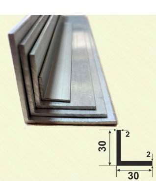 30*30*2. Алюминиевый уголок равносторонний, без покрытия 3,0 м. фото
